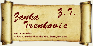 Žanka Trenković vizit kartica